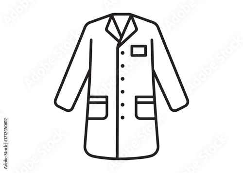 Medical gown line art Vector