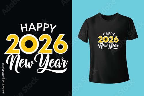 New Year t shirt design, New Year 2023 typography t shirt design template, best New Year t shirt design, trendy new year t shirt design, Christmas t shirt design