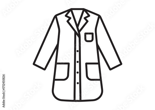 Medical gown line art Vector