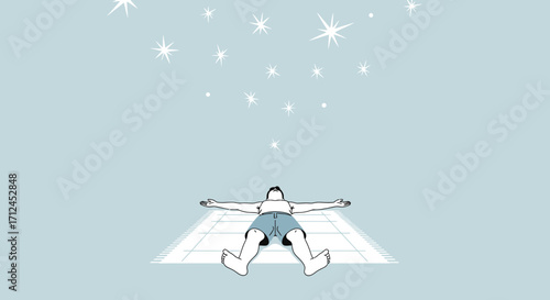 Contemplation Of Celestial Phenomena: A Moment Of Serenity And Wonder Under The Sky