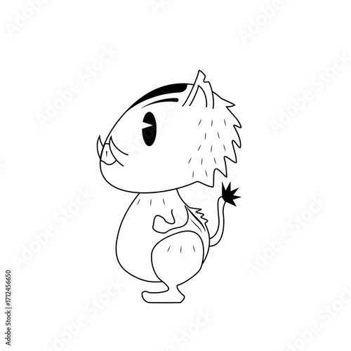 干支イラスト　亥（いのしし）/かわいい亥キャラクター/Chinese Zodiac Illustration-Boar