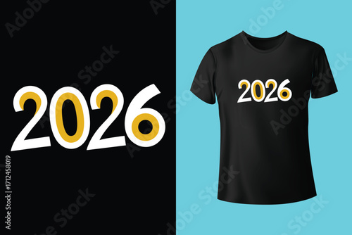 happy new year typography t shirt design for all time , new year t shirt, new year typography