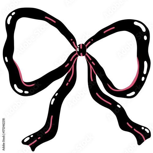 black and red ribbon