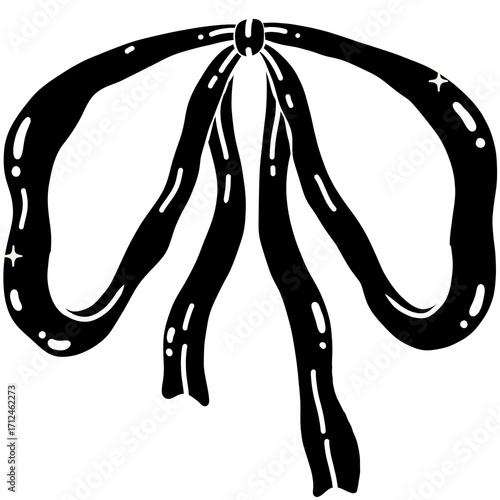 black and bow