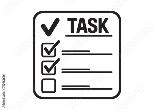 Task list line art vector