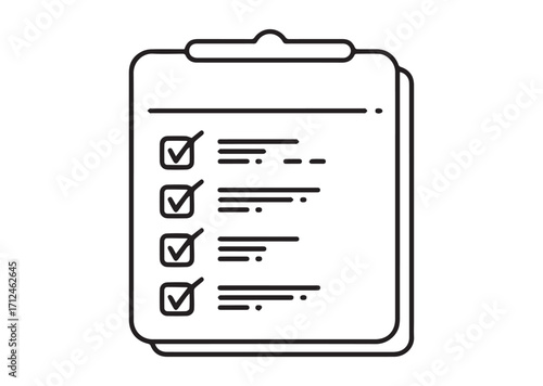 Task list line art vector