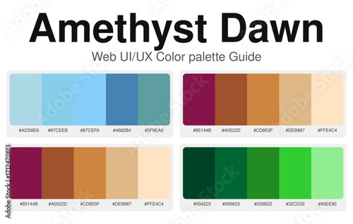 Web UI/UX Color Palette Amethyst Dawn
