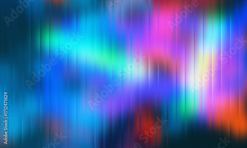 Abstract blurry colorful lights background with vertical streaks
