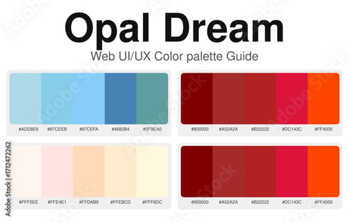 Web UI/UX Color Palette Opal Dream