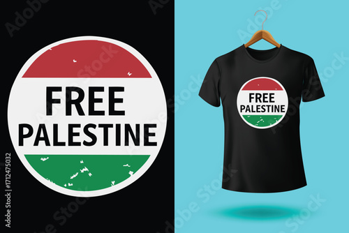 Free gaza free palestine graphic design and tshirt design with national colors