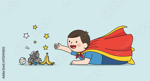 Child Superhero Triumphs Over Trash And Transforms Everyday Scraps Into Shiny Stars