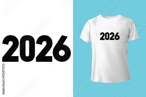 2026 lettering new year text logo Number, lettering logo, number, new, gold, 2016, alphabet, new year, t shirt, concept.