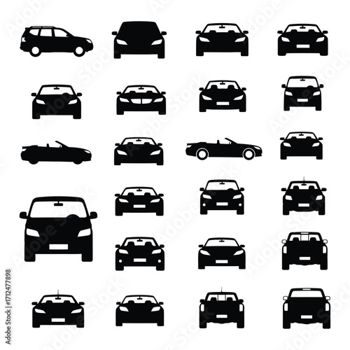 Diverse Vehicle Silhouettes A Modern Transport Collection