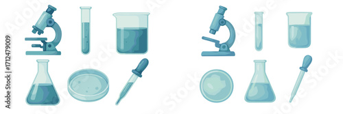 Comprehensive collection of essential laboratory equipment for scientific research, chemistry, and biology experiments
