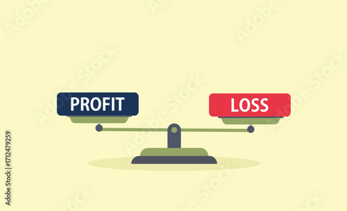 profit and loss on the balance scale
