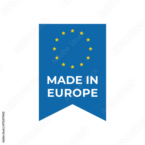 Vertical European Label Banner Product Origin Mark