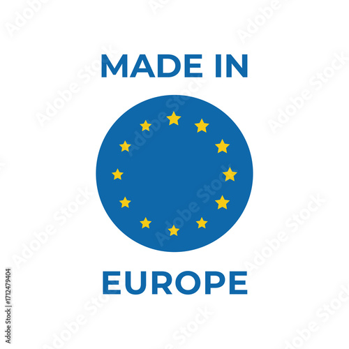 Clean Minimalist Circle Made in Europe Icon