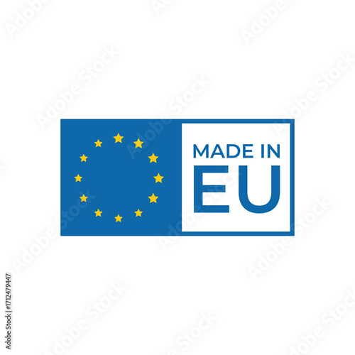 Modern Rounded Rectangle Made in EU Sticker