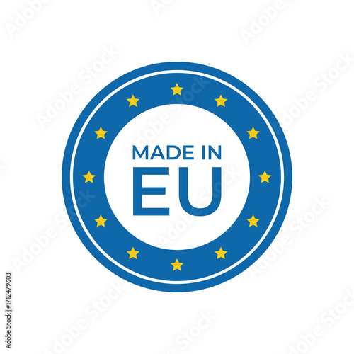 Official European Union Blue Circular Product Badge