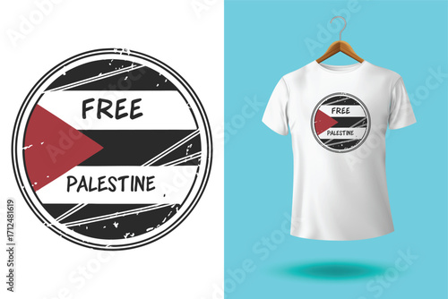 Free gaza free palestine graphic design and tshirt design with national colors