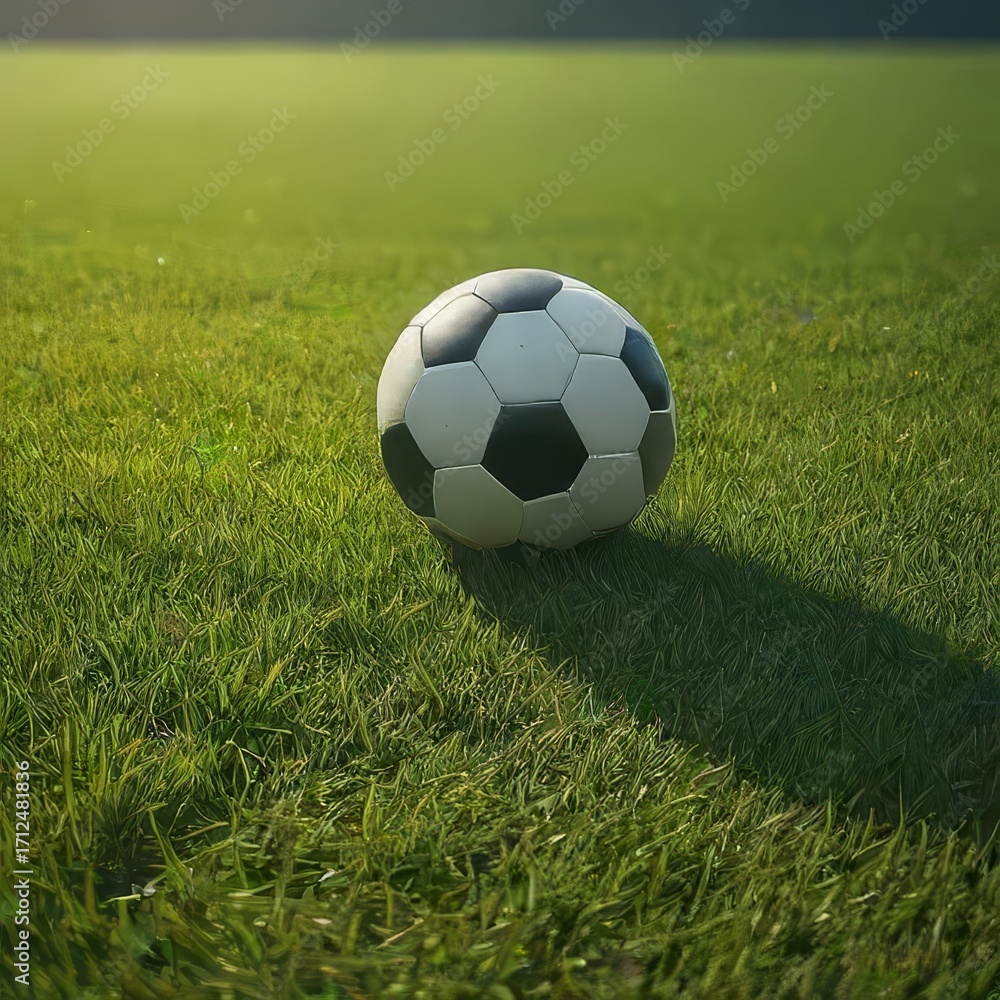 Fototapeta premium soccer ball on grass