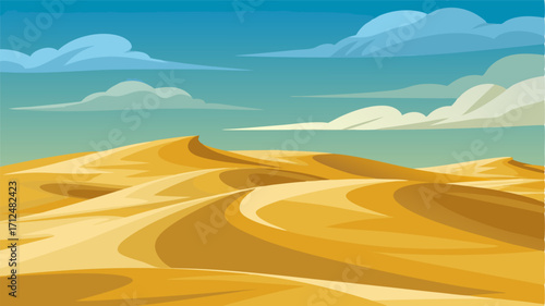 A sweeping expanse of sand dunes formed by the constantly shifting winds creating a surreal landscape on the otherwise flat island.