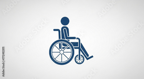 Wheelchair icon, depicting a person sitting in a wheelchair, symbolizing accessibility and disability