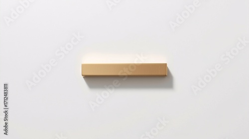 Minimalist Gold Bar on White Background
