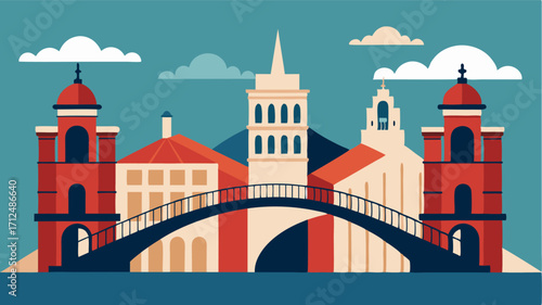 Connecting two historic and cultural districts this pedestrian bridge serves as a bridge between the past and present of the city.