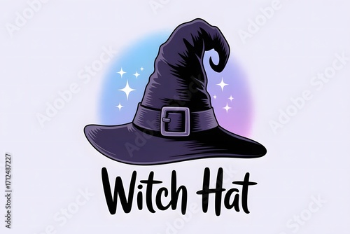 Witch Hat Clipart Set for Halloween, Magical and Spooky Illustrations, Costume and Party Elements