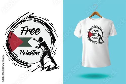 free palestine Vector illustration for tshirt, website, print, clip art, poster and print on demand merchandise.