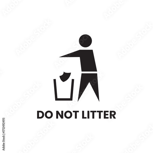Do Not Litter Garbage and Waste Icon