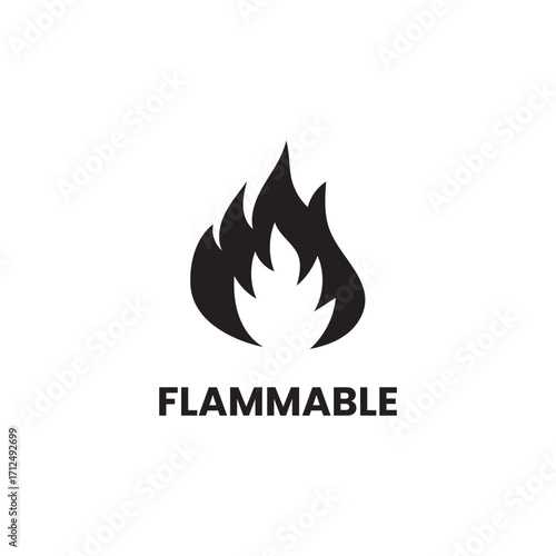 Flammable Fire Hazard Symbol Icon