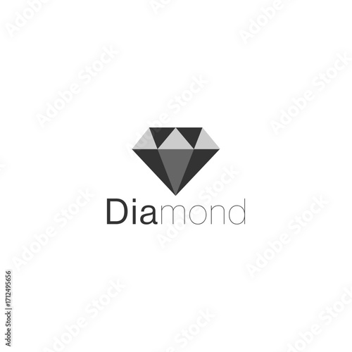 Minimalist Grey Diamond Logo with two colors of background.