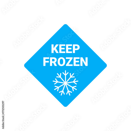 Frozen Product Diamond-Shaped Label