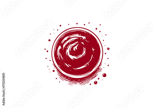 Tomato Ketchup hand drawn vector illustration