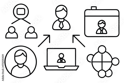 virtual meeting tools icon pack.eps
