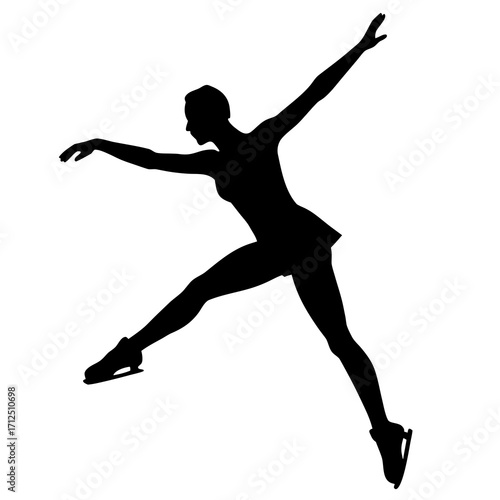 Gymnastics Silhouette – Dynamic Athlete in Motion Vector Illustration