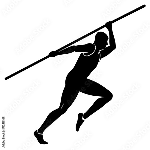 Javelin Thrower Vector Illustration – Athletic Sports Design