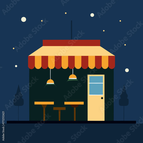 Cartoon City Street Vector Illustration – Urban Road Scene