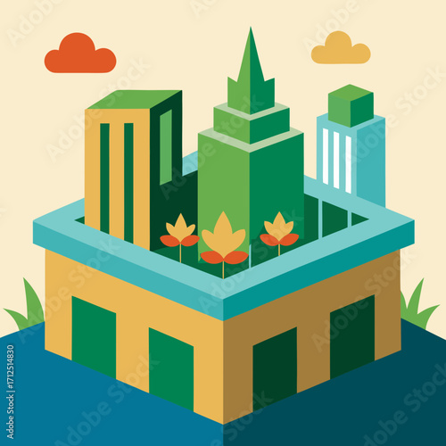 Isometric 3D City – Combinable Modular City Elements