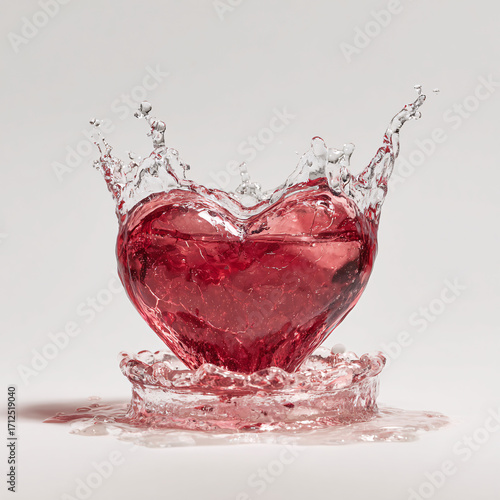 Wallpaper Mural A heart-shaped fountain, symbolizing the love for water and its importance to life, with water splashing out. Torontodigital.ca