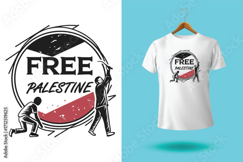 Arabic Calligraphy vector type for country of Palestine. Translated: Palestine.