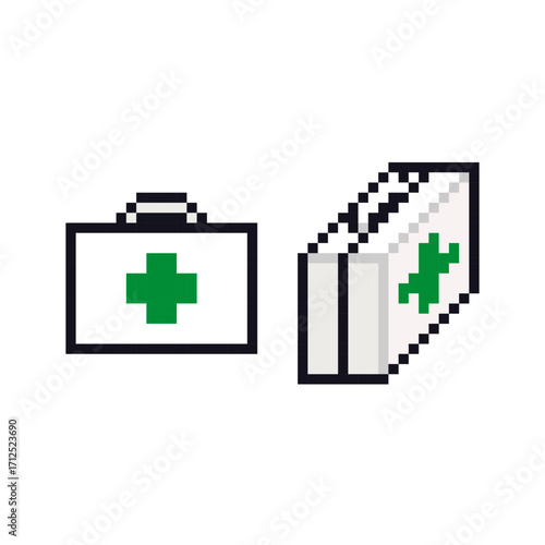 medic aid kit pixel art