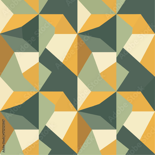 Seamless Geometric Triangles Tessellation Pattern Vector