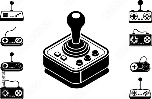 Game Controller Icon Bundle | Joystick Silhouette Vector Set
