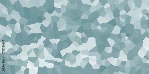 Cool blue and muted green abstract geometric mosaic with irregular polygonal tiles and subtle tonal shifts creating a contemporary textured background for design
