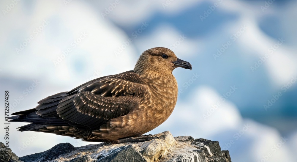 Obraz premium Apex of the Ice – the Fierce Brown Skua