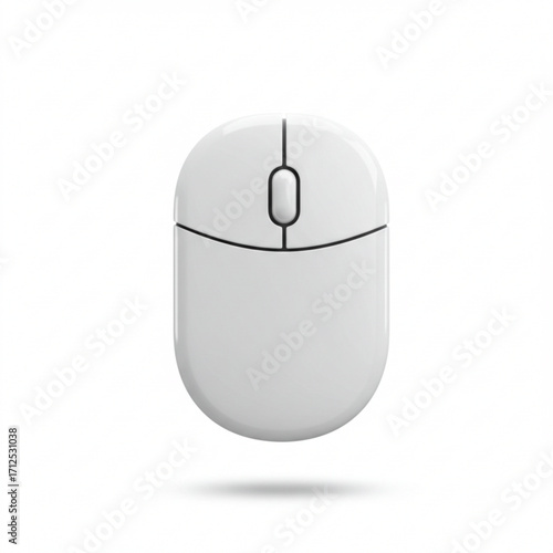 3d illustration of white computer mouse