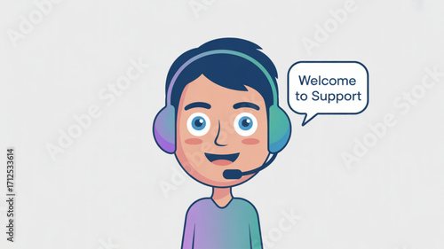 Customer service agent support online help desk virtual assistant technical support representative icon vector